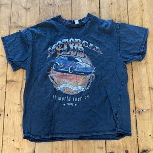 Divided Charcoal Ribbed Tee